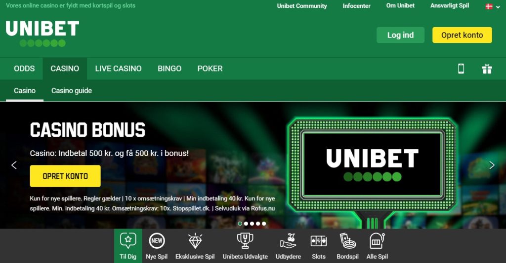 Unibet casino velkomstbonus