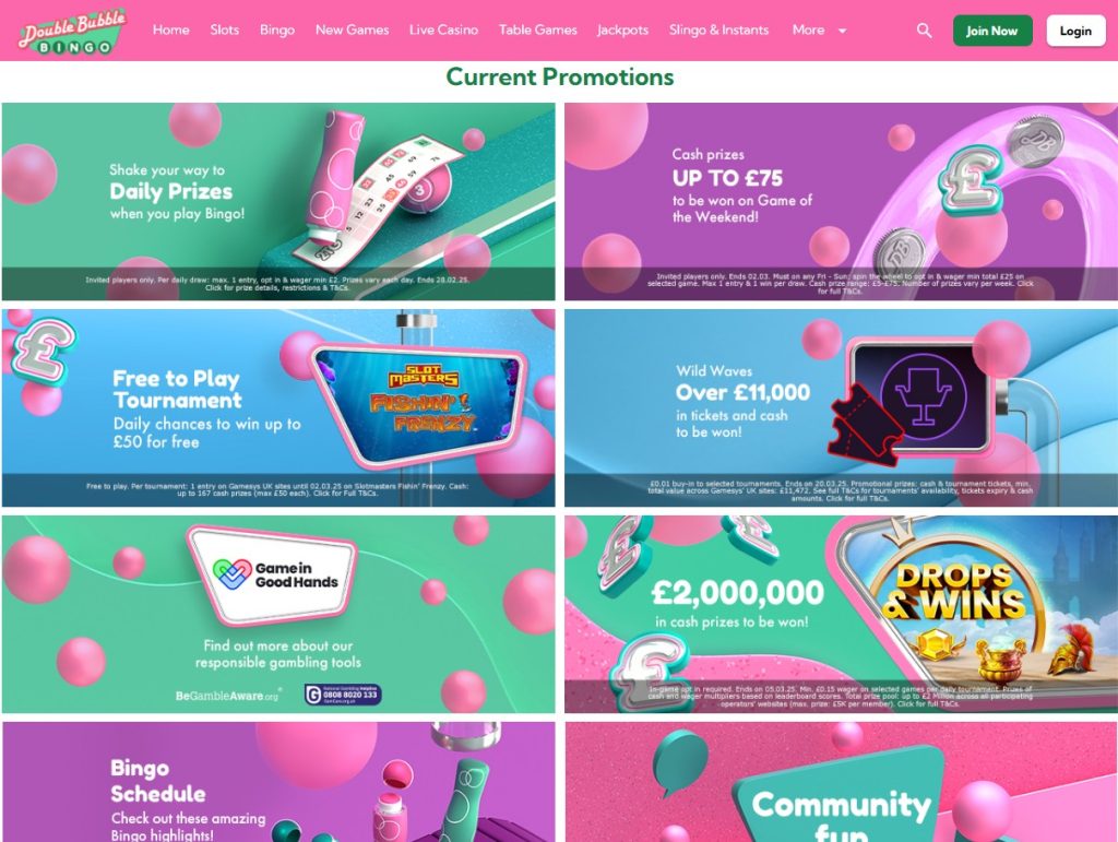 Double Bubble Bingo Promotions