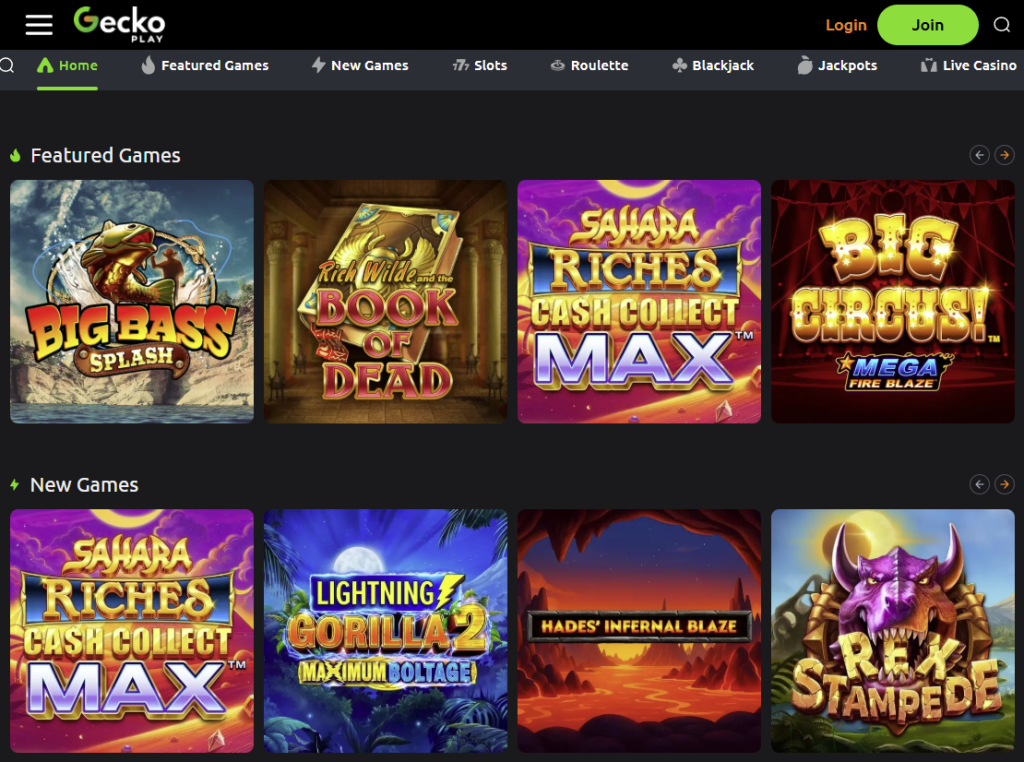 Geckoplay - new UK casino site