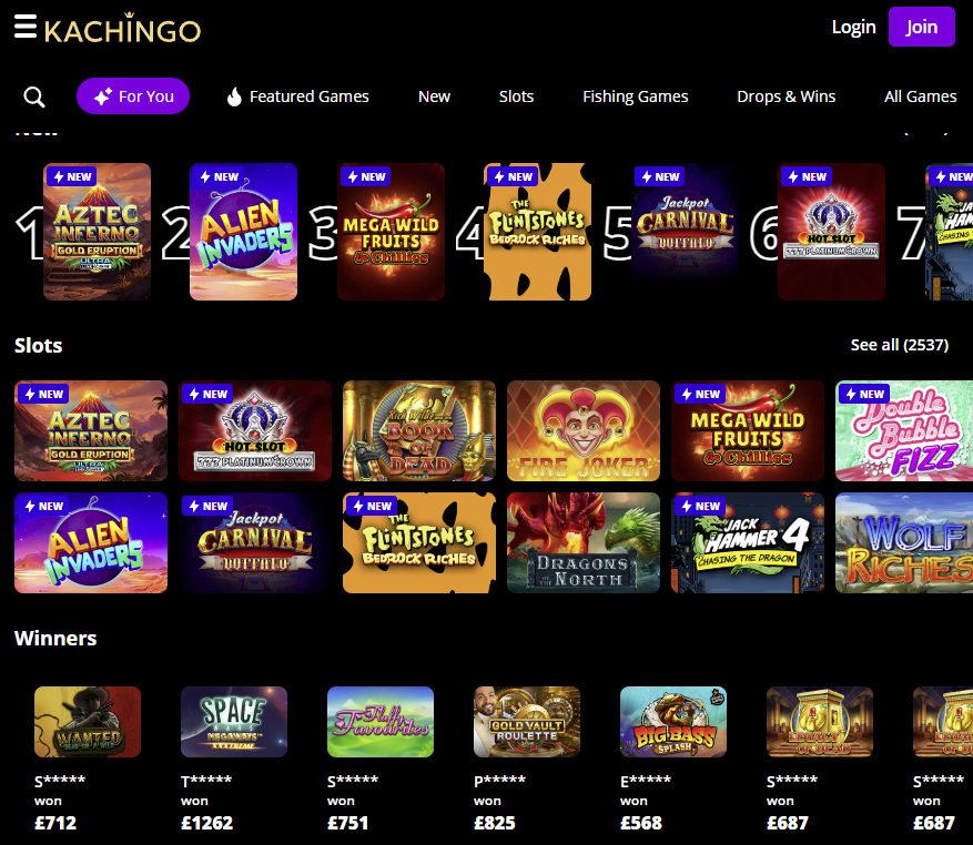 Kachingo - Best new uk slot site