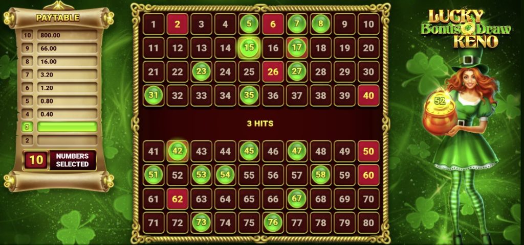 Lucky Bonus Draw Keno