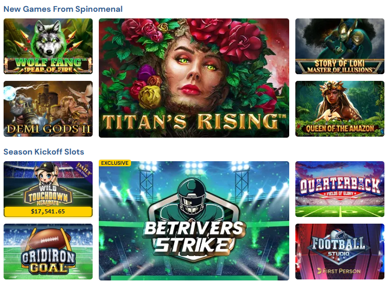 new slot games at Betrivers